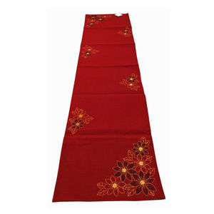 NWT Natala Embroidered Poinsettia Table Runner